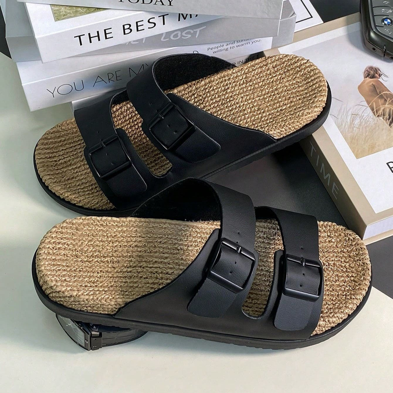sandália masculina sandalia masculina de couro sandalias homem chinela de couro chinela masculina chinelo masculino sandálias Birken, Birken masculina
