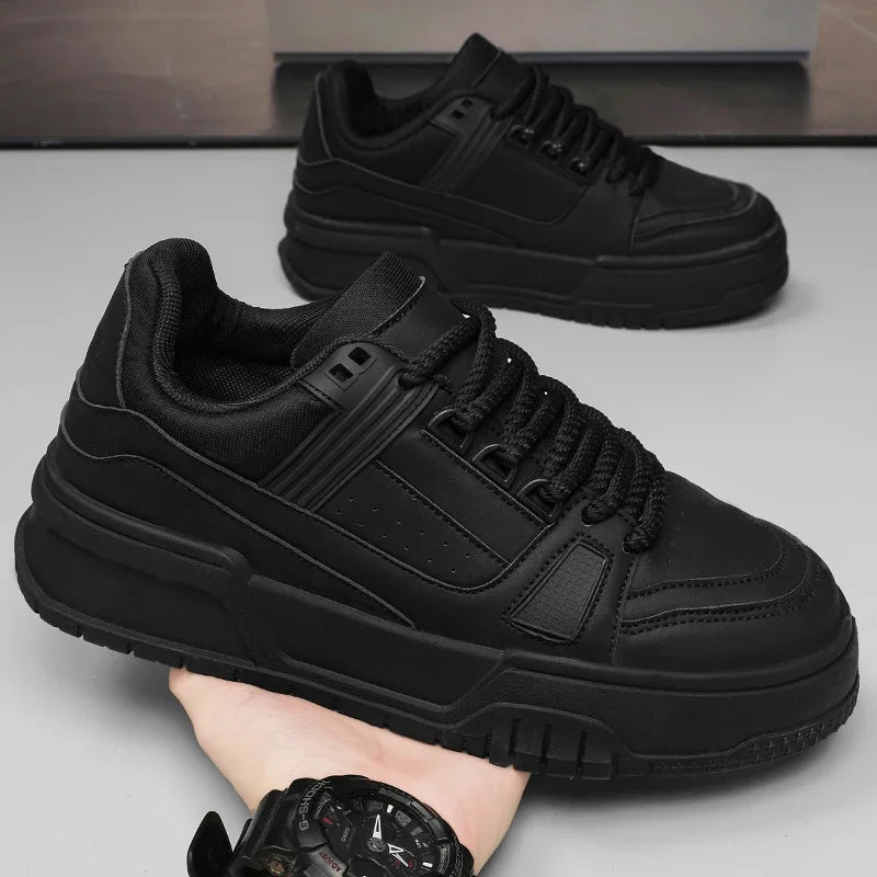 Sapatilhas de sola grossa masculina, sapatos esportivos brancos, respirável, leve, tênis de corrida, tênis, moda versátil