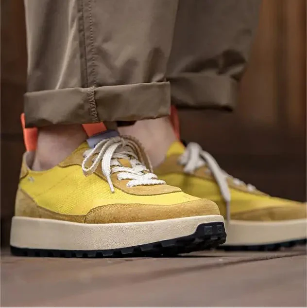 Maden 2023 primavera vintage sapatos de corrida para homens casuais baixo superior tênis esportivos conforto treinador designer respirável tênis