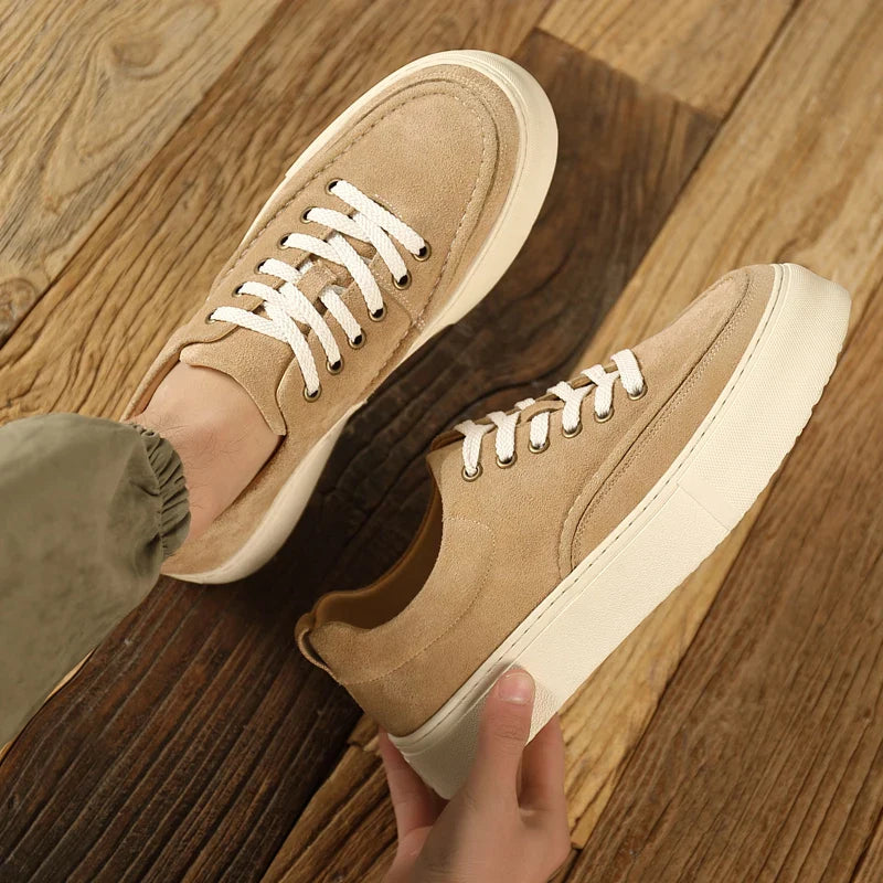 Novos apartamentos de negócios elegantes calçados de skate masculinos ao ar livre sapato de couro moda masculina sapatos de caminhada rendas sapatos casuais