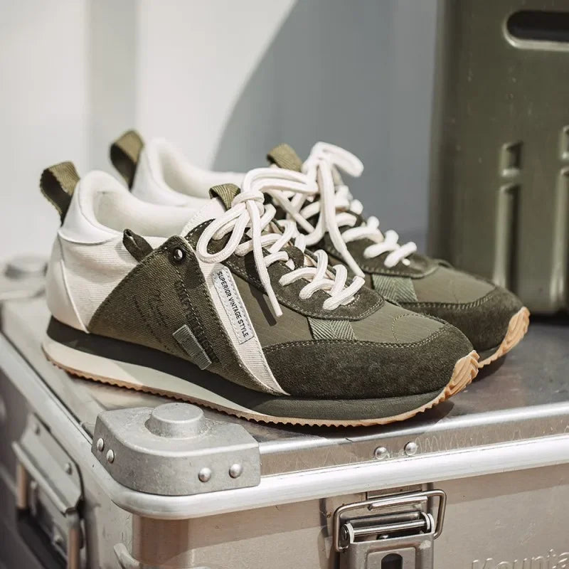 Maden 2023 verão masculino vintage baixo-top tênis de corrida esportes marca maré casual tênis jogging