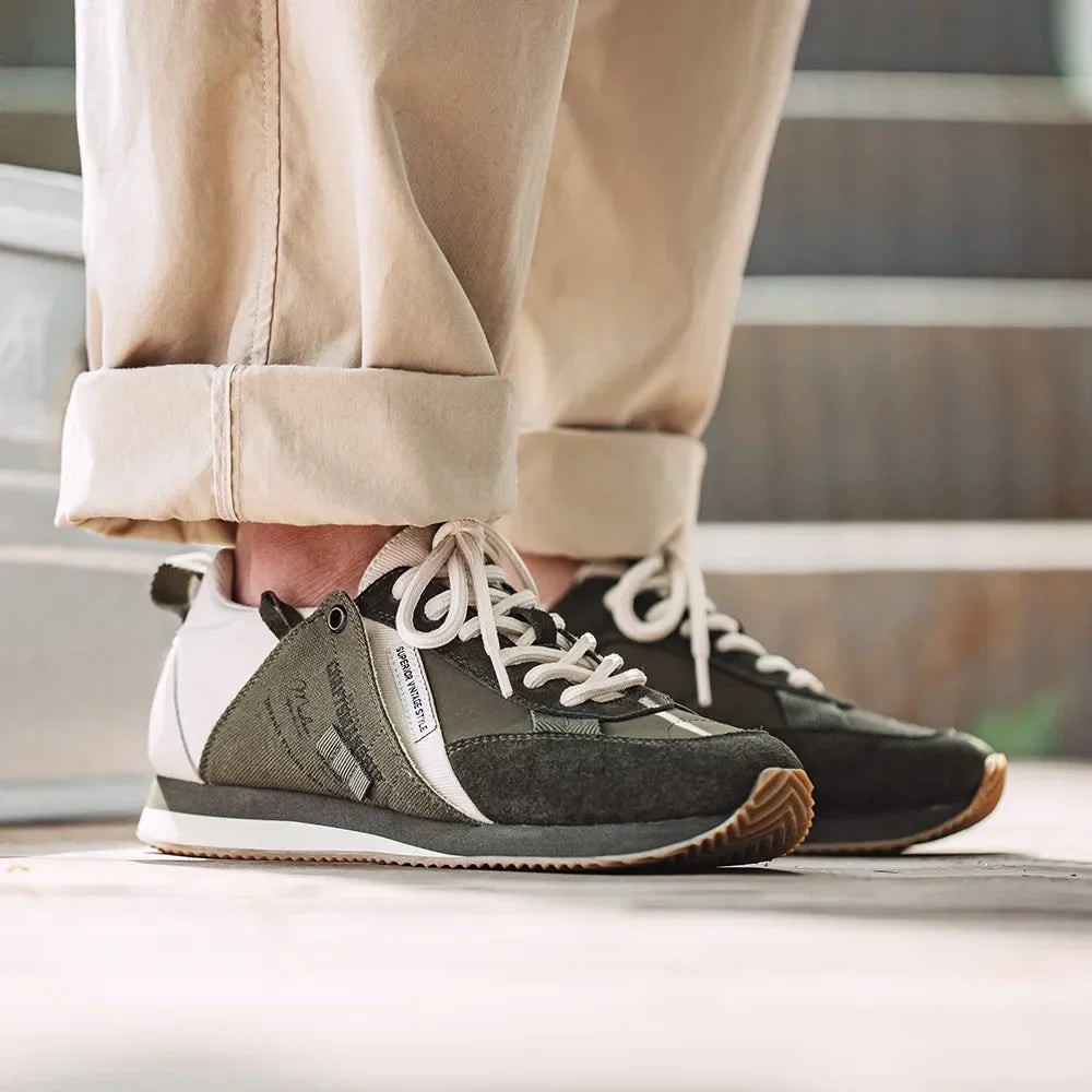 Maden 2023 verão masculino vintage baixo-top tênis de corrida esportes marca maré casual tênis jogging