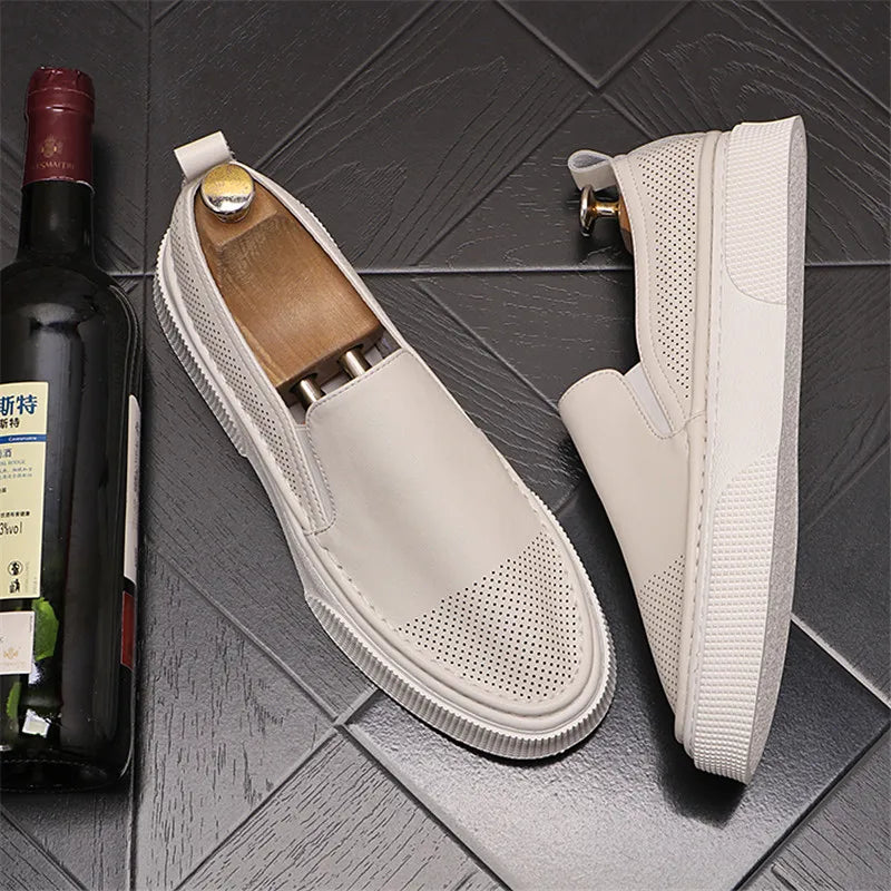 Verão tênis masculino tendência sapatos casuais oco para fora confortável tênis de corrida para homem na moda designer tênis