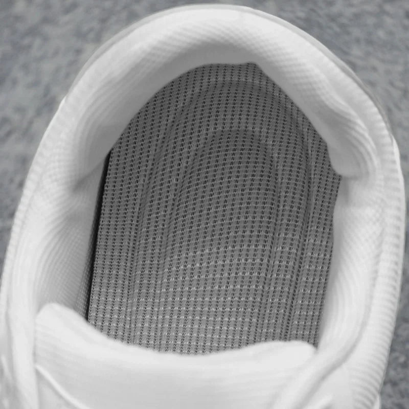 Sapatilhas de sola grossa masculina, sapatos esportivos brancos, respirável, leve, tênis de corrida, tênis, moda versátil