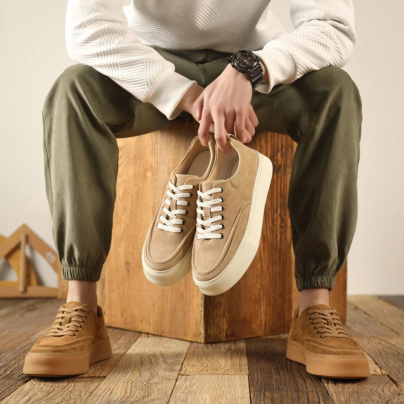 Novos apartamentos de negócios elegantes calçados de skate masculinos ao ar livre sapato de couro moda masculina sapatos de caminhada rendas sapatos casuais