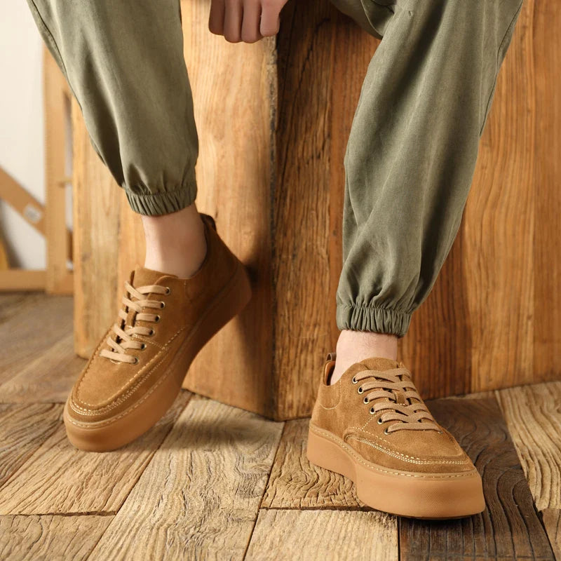 Novos apartamentos de negócios elegantes calçados de skate masculinos ao ar livre sapato de couro moda masculina sapatos de caminhada rendas sapatos casuais