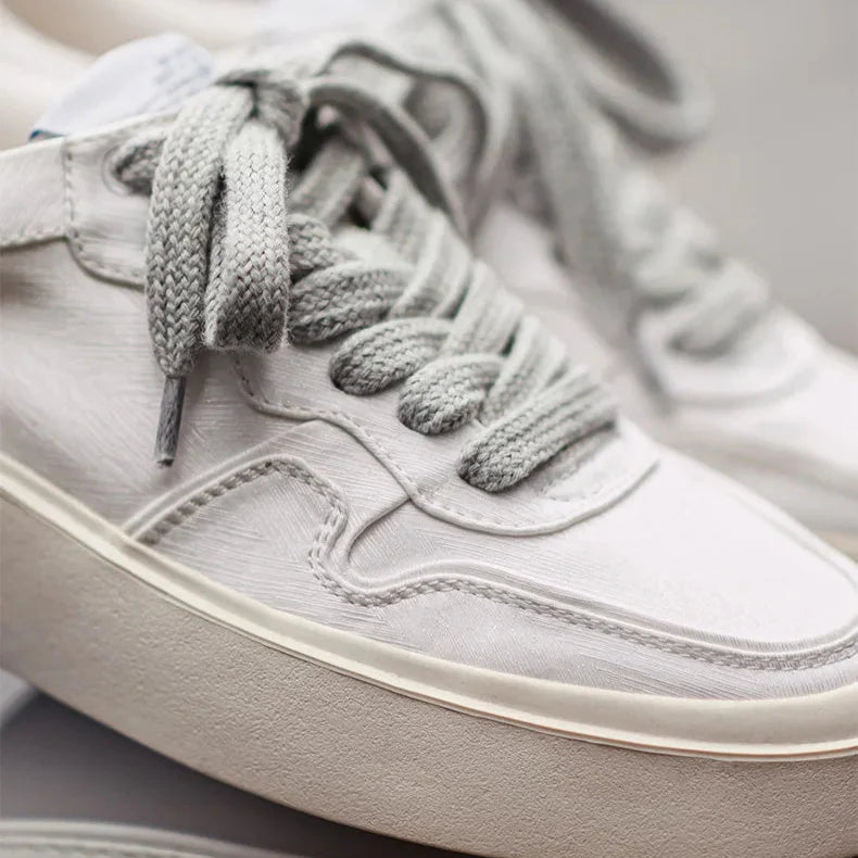 Maden tênis retrô de seda personalizada para homens, tênis casuais de cano baixo e grosso, versátil e confortável, multicamadas, sapatos masculinos