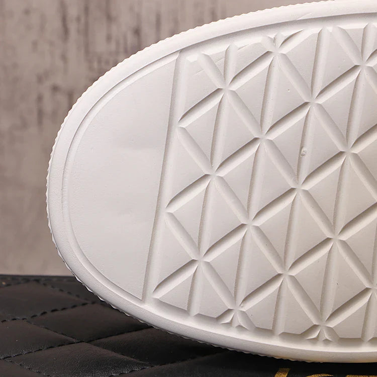 Sapatos casuais de skate masculino, sapatilhas brancas, nova moda, outono