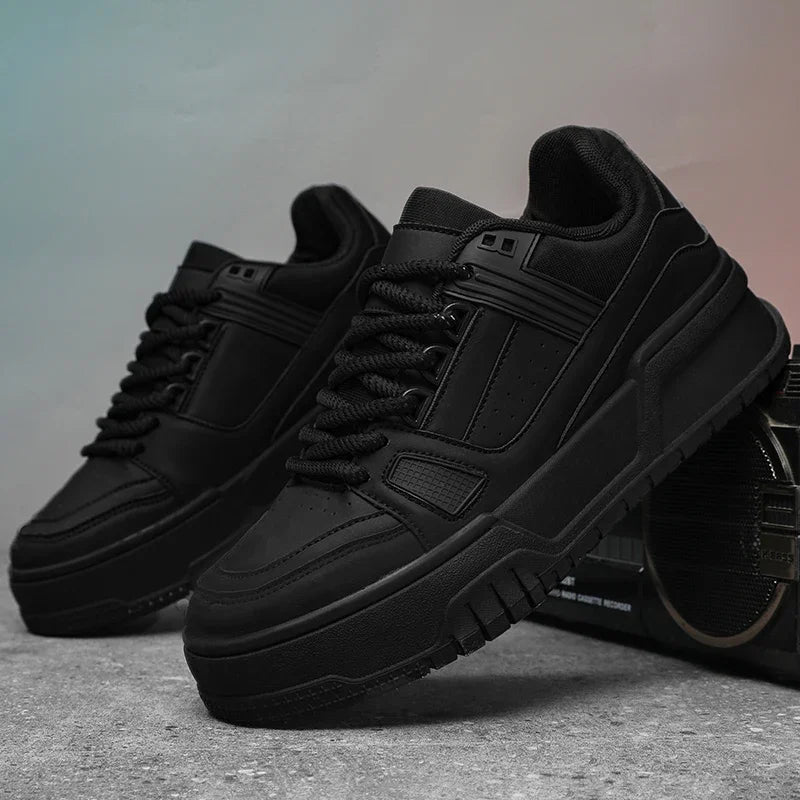 Sapatilhas de sola grossa masculina, sapatos esportivos brancos, respirável, leve, tênis de corrida, tênis, moda versátil