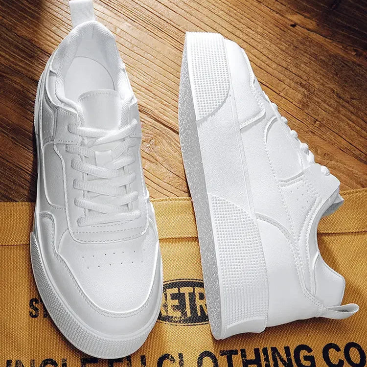 2024 tendência tênis masculinos plataforma de designer sapatos esportivos homens confortáveis sapato de skate de couro homem branco casual tênis 39-47