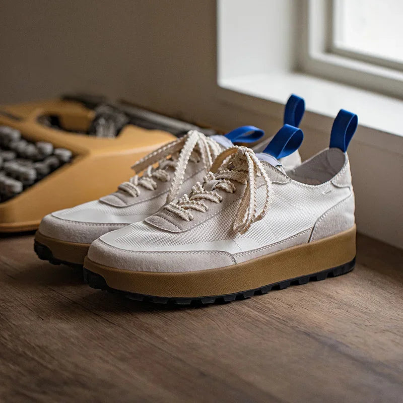 Maden 2023 primavera vintage sapatos de corrida para homens casuais baixo superior tênis esportivos conforto treinador designer respirável tênis