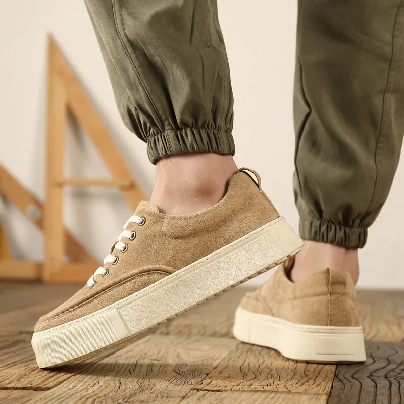 Novos apartamentos de negócios elegantes calçados de skate masculinos ao ar livre sapato de couro moda masculina sapatos de caminhada rendas sapatos casuais