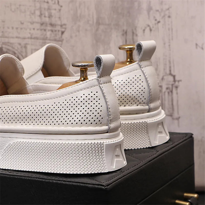 Verão tênis masculino tendência sapatos casuais oco para fora confortável tênis de corrida para homem na moda designer tênis