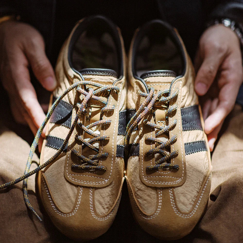 Maden novo retro 80's sapatos de corrida esportes casuais sapatos de treinamento alemão respirável baixo-top versátil emendado sapatos masculinos para o outono