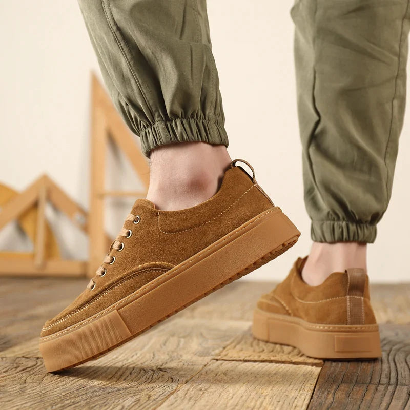 Novos apartamentos de negócios elegantes calçados de skate masculinos ao ar livre sapato de couro moda masculina sapatos de caminhada rendas sapatos casuais