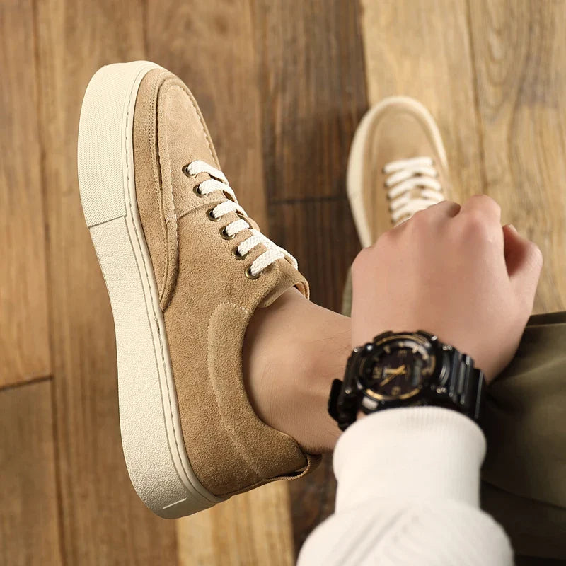 Novos apartamentos de negócios elegantes calçados de skate masculinos ao ar livre sapato de couro moda masculina sapatos de caminhada rendas sapatos casuais