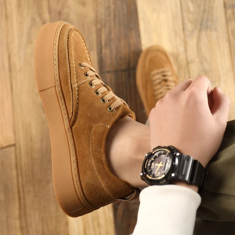 Novos apartamentos de negócios elegantes calçados de skate masculinos ao ar livre sapato de couro moda masculina sapatos de caminhada rendas sapatos casuais